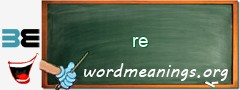 WordMeaning blackboard for re